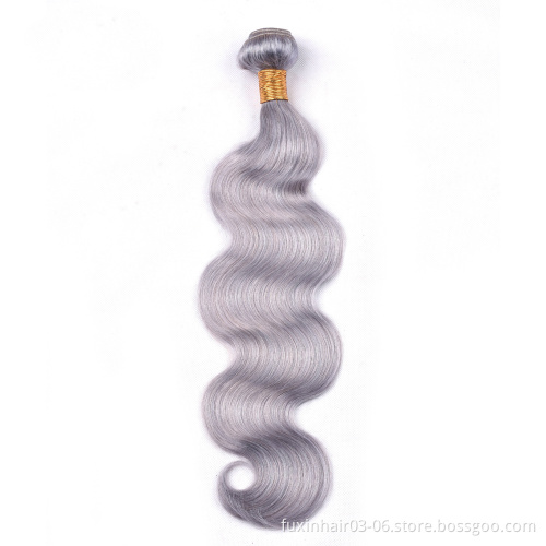 100% Remy Brazilian Crochet Hair Bulk Weave Bundle Extensions Natural Weaving Colour Grey Human Hair